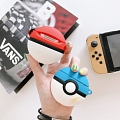 Lovely Pokémon Balls Rojo Amarillo Azul Airpods Case | Silicone Case for Apple AirPods 1 y 2 only Cosplay